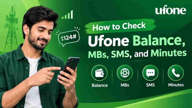 How to Ufone balance check, MBs, SMS, and minutes in Pakistan