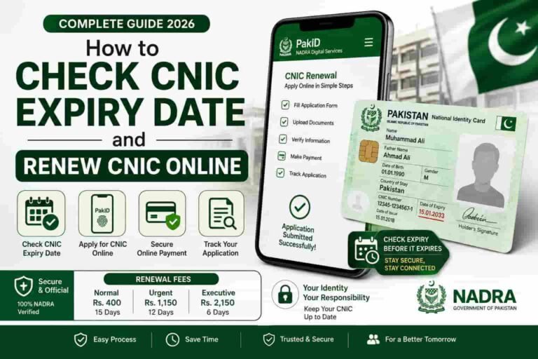 How to check CNIC expiry date and renew CNIC online in Pakistan
