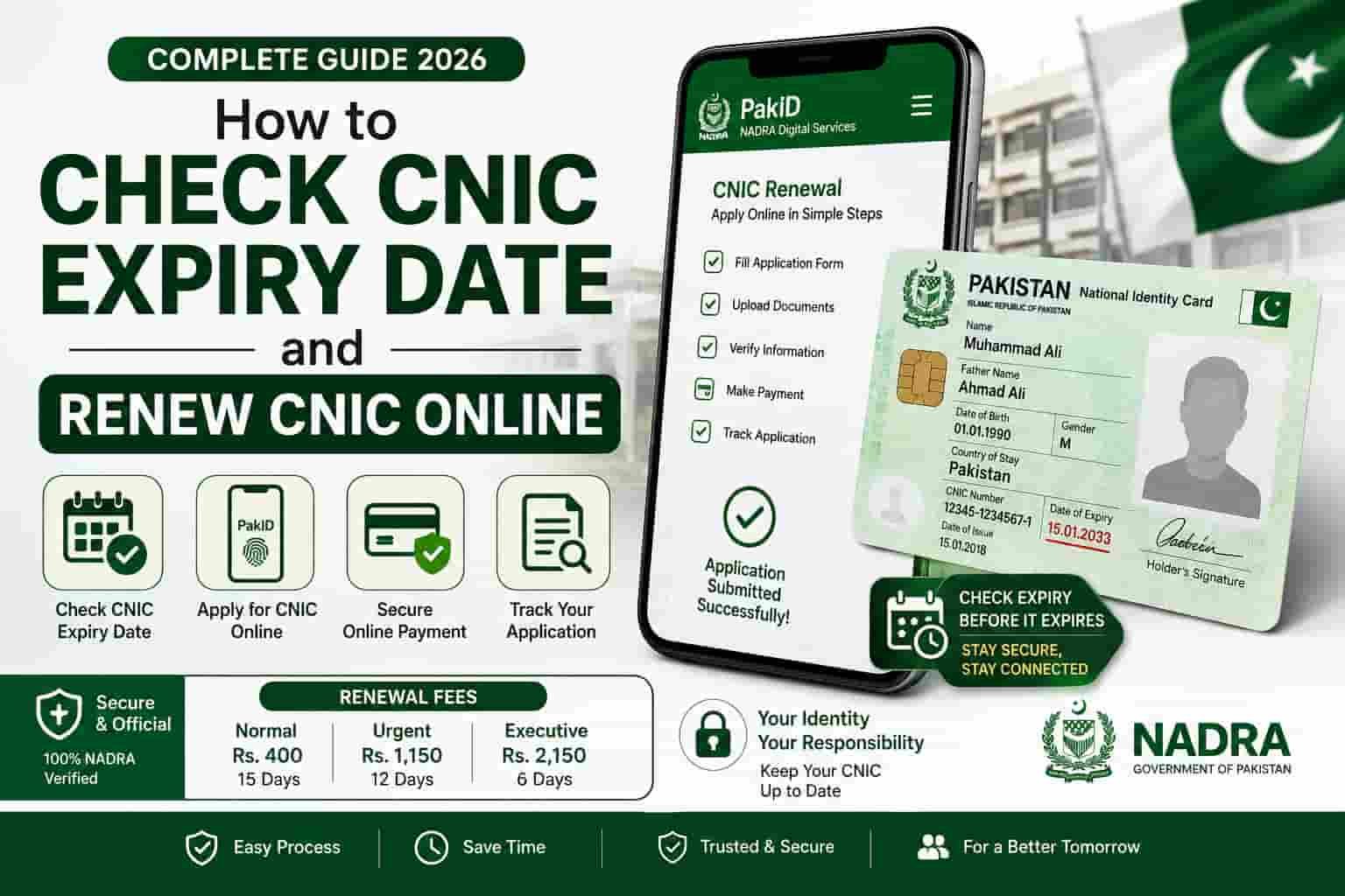 How to check CNIC expiry date and renew CNIC online in Pakistan