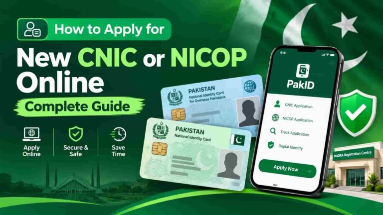 How to Apply for New CNIC or NICOP Online in Pakistan