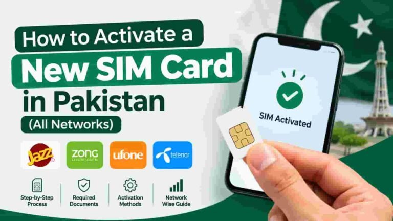 How to activate a new SIM card in Pakistan for Jazz, Zong, Ufone and Telenor