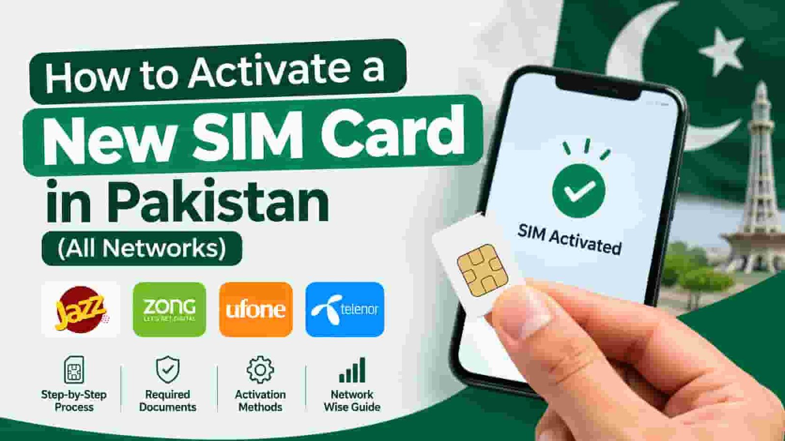How to activate a new SIM card in Pakistan for Jazz, Zong, Ufone and Telenor