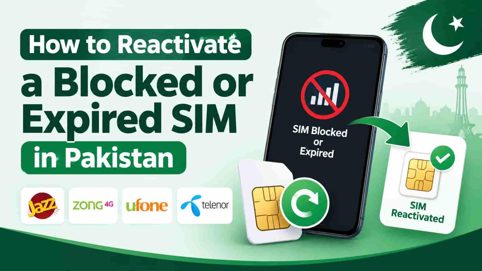 How to reactivate a blocked or expired SIM in Pakistan